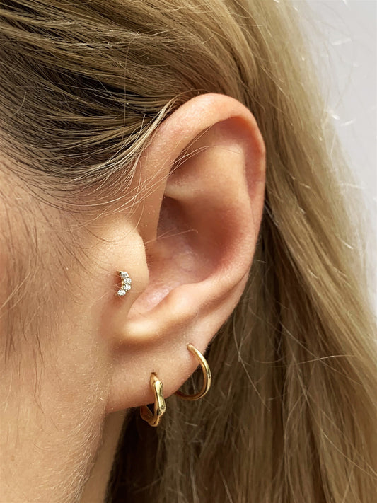 Mini Ay Altın Piercing&Tragus